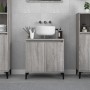 Armario de lavabo madera contrachapada gris Sonoma 58x33x60 cm de vidaXL, Tocadores de baño - Ref: Foro24-821266, Precio: 45,...