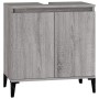 Armario de lavabo madera contrachapada gris Sonoma 58x33x60 cm de vidaXL, Tocadores de baño - Ref: Foro24-821266, Precio: 45,...