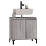 Armario de lavabo madera contrachapada gris Sonoma 58x33x60 cm de vidaXL, Tocadores de baño - Ref: Foro24-821266, Precio: 45,...