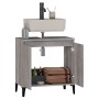 Armario de lavabo madera contrachapada gris Sonoma 58x33x60 cm de vidaXL, Tocadores de baño - Ref: Foro24-821266, Precio: 45,...