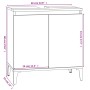 Armario de lavabo madera contrachapada gris Sonoma 58x33x60 cm de vidaXL, Tocadores de baño - Ref: Foro24-821266, Precio: 45,...