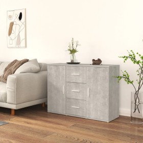 Aparador de madera contrachapada gris hormigón 91x29,5x65 cm de vidaXL, Aparadores - Ref: Foro24-823346, Precio: 83,18 €, Des...
