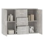 Aparador de madera contrachapada gris hormigón 91x29,5x65 cm de vidaXL, Aparadores - Ref: Foro24-823346, Precio: 83,18 €, Des...
