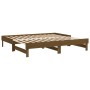 Sofá cama extraíble madera maciza pino marrón miel 2x(90x190)cm de vidaXL, Camas y somieres - Ref: Foro24-823392, Precio: 124...