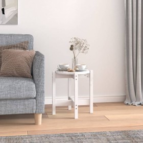 Mesa de centro de madera maciza de pino blanco Ø42,5x45 cm en Mesas de centro | Comprar online en Foru.es