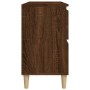Armario de lavabo madera contrachapada roble marrón 80x33x60 cm de vidaXL, Tocadores de baño - Ref: Foro24-821275, Precio: 78...