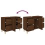 Armario de lavabo madera contrachapada roble marrón 80x33x60 cm de vidaXL, Tocadores de baño - Ref: Foro24-821275, Precio: 78...