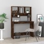 Escritorio de estantes contrachapada roble ahumado 102x45x148cm de vidaXL, Escritorios - Ref: Foro24-823005, Precio: 78,95 €,...