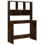 Escritorio de estantes contrachapada roble ahumado 102x45x148cm de vidaXL, Escritorios - Ref: Foro24-823005, Precio: 78,95 €,...