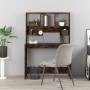 Escritorio de estantes contrachapada roble ahumado 102x45x148cm de vidaXL, Escritorios - Ref: Foro24-823005, Precio: 78,95 €,...