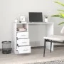 Escritorio con cajones contrachapada blanco brillo 102x50x76cm de vidaXL, Escritorios - Ref: Foro24-823034, Precio: 116,34 €,...