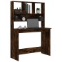Escritorio de estantes contrachapada roble ahumado 102x45x148cm de vidaXL, Escritorios - Ref: Foro24-823005, Precio: 78,95 €,...