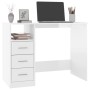 Escritorio con cajones contrachapada blanco brillo 102x50x76cm de vidaXL, Escritorios - Ref: Foro24-823034, Precio: 118,39 €,...