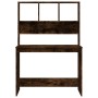 Escritorio de estantes contrachapada roble ahumado 102x45x148cm de vidaXL, Escritorios - Ref: Foro24-823005, Precio: 78,95 €,...