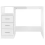 Escritorio con cajones contrachapada blanco brillo 102x50x76cm de vidaXL, Escritorios - Ref: Foro24-823034, Precio: 116,34 €,...