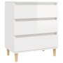 Aparador de madera contrachapada blanco brillante 60x35x70 cm de vidaXL, Aparadores - Ref: Foro24-823042, Precio: 84,80 €, De...