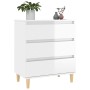Aparador de madera contrachapada blanco brillante 60x35x70 cm de vidaXL, Aparadores - Ref: Foro24-823042, Precio: 84,80 €, De...