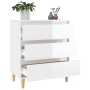 Aparador de madera contrachapada blanco brillante 60x35x70 cm de vidaXL, Aparadores - Ref: Foro24-823042, Precio: 84,80 €, De...