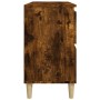 Armario de lavabo madera contrachapada roble ahumado 80x33x60cm de vidaXL, Tocadores de baño - Ref: Foro24-821273, Precio: 69...