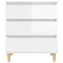 Aparador de madera contrachapada blanco brillante 60x35x70 cm de vidaXL, Aparadores - Ref: Foro24-823042, Precio: 84,80 €, De...