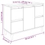 Armario de lavabo madera contrachapada roble ahumado 80x33x60cm de vidaXL, Tocadores de baño - Ref: Foro24-821273, Precio: 69...
