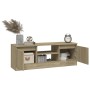 Mueble de TV con puerta roble Sonoma 102x30x36 cm de vidaXL, Muebles TV - Ref: Foro24-823353, Precio: 61,67 €, Descuento: %