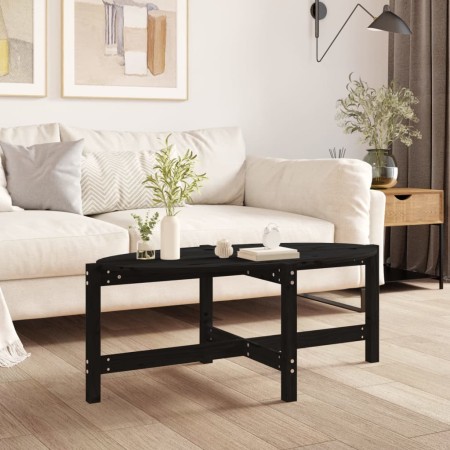 Mesa de centro de madera maciza de pino negro 118x63x45 cm en Mesas de centro | Comprar online en Foru.es