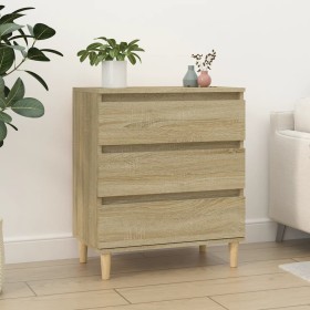 Aparador de madera contrachapada roble Sonoma 60x35x70 cm de vidaXL, Aparadores - Ref: Foro24-823043, Precio: 59,44 €, Descue...