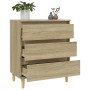 Aparador de madera contrachapada roble Sonoma 60x35x70 cm de vidaXL, Aparadores - Ref: Foro24-823043, Precio: 59,44 €, Descue...
