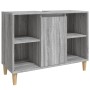 Armario de lavabo madera contrachapada gris Sonoma 80x33x60 cm de vidaXL, Tocadores de baño - Ref: Foro24-821290, Precio: 60,...