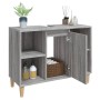 Armario de lavabo madera contrachapada gris Sonoma 80x33x60 cm de vidaXL, Tocadores de baño - Ref: Foro24-821290, Precio: 60,...