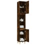 Armario de baño madera contrachapada roble ahumado 30x30x190 cm de vidaXL, Tocadores de baño - Ref: Foro24-819793, Precio: 74...