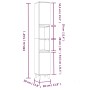 Armario de baño madera contrachapada roble ahumado 30x30x190 cm de vidaXL, Tocadores de baño - Ref: Foro24-819793, Precio: 74...