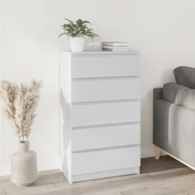 Kommode aus glänzend weißem Sperrholz, 60 x 36 x 103 cm von vidaXL, Schubladen - Ref: Foro24-823018, Preis: 152,40 €, Rabatt: %