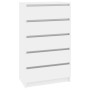 Cajonera de madera contrachapada blanco brillante 60x36x103 cm de vidaXL, Cajoneras - Ref: Foro24-823018, Precio: 155,47 €, D...