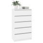 Cajonera de madera contrachapada blanco brillante 60x36x103 cm de vidaXL, Cajoneras - Ref: Foro24-823018, Precio: 155,47 €, D...