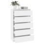 Cajonera de madera contrachapada blanco brillante 60x36x103 cm de vidaXL, Cajoneras - Ref: Foro24-823018, Precio: 155,47 €, D...