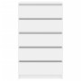 Cajonera de madera contrachapada blanco brillante 60x36x103 cm de vidaXL, Cajoneras - Ref: Foro24-823018, Precio: 155,47 €, D...