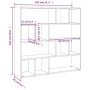 Estantería/divisor de espacios blanco brillo 105x24x102 cm de vidaXL, Divisores de ambientes - Ref: Foro24-823247, Precio: 83...