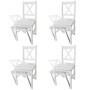 Sillas de comedor 4 unidades madera de pino blancas de vidaXL, Sillas de comedor - Ref: Foro24-241511, Precio: 179,52 €, Desc...