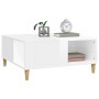 Mesa de centro madera contrachapada blanco brillo 80x80x36,5 cm de vidaXL, Mesas de centro - Ref: Foro24-821094, Precio: 52,6...