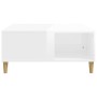 Mesa de centro madera contrachapada blanco brillo 80x80x36,5 cm de vidaXL, Mesas de centro - Ref: Foro24-821094, Precio: 52,6...