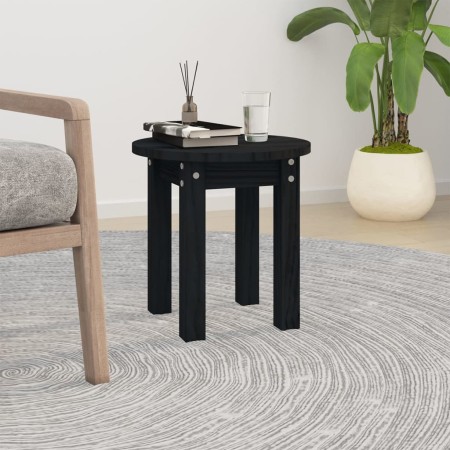 Mesa de centro de madera maciza de pino negro Ø35x35 cm en Mesas de centro | Comprar online en Foru.es