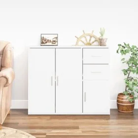 White plywood sideboard 91x29.5x75 cm by vidaXL, Sideboards - Ref: Foro24-823269, Price: 91,33 €, Discount: %