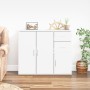 Aparador de madera contrachapada blanco 91x29,5x75 cm de vidaXL, Aparadores - Ref: Foro24-823269, Precio: 92,47 €, Descuento: %