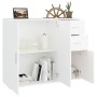 Aparador de madera contrachapada blanco 91x29,5x75 cm de vidaXL, Aparadores - Ref: Foro24-823269, Precio: 92,47 €, Descuento: %