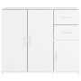 Aparador de madera contrachapada blanco 91x29,5x75 cm de vidaXL, Aparadores - Ref: Foro24-823269, Precio: 92,47 €, Descuento: %