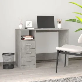 Escritorio con cajones contrachapada gris hormigón 102x50x76 cm de vidaXL, Escritorios - Ref: Foro24-823036, Precio: 98,05 €,...