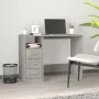 Escritorio con cajones contrachapada gris hormigón 102x50x76 cm de vidaXL, Escritorios - Ref: Foro24-823036, Precio: 98,05 €,...