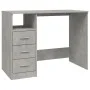 Escritorio con cajones contrachapada gris hormigón 102x50x76 cm de vidaXL, Escritorios - Ref: Foro24-823036, Precio: 98,05 €,...
